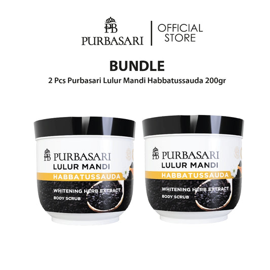 [Bundle Hemat] Purbasari Lulur Mandi Habbatussauda 200g / Lulur Pemutih Whitening Pencerah / Lulur pelembab kulit / Lulur Badan perontok daki / Menyamarkan flek hitam / Melembabkan / Mencerahkan