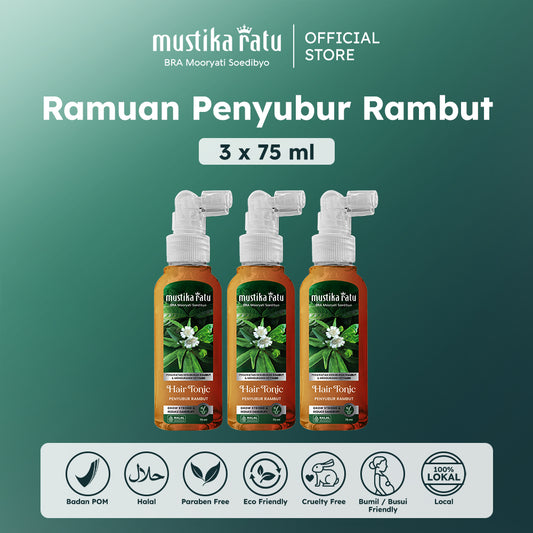 Mustika Ratu Triple Bundle Ramuan Penyubur Rambut 75ml