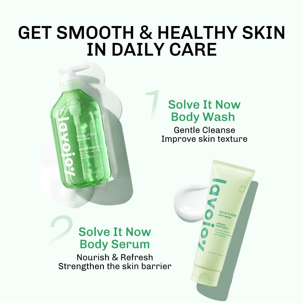 Lavojoy Solve It Now Body Wash | Sabun Mandi Cair Untuk Melembabkan Kulit Sensitif,  Merawat Kulit Berjerawat Dan Menghaluskan Tekstur Kulit Kasar | Mengandung Amino Acid, AHA, BHA Dan Zinc PCA