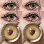 Eyeshare Iceland Brown 1Pasang 14.2mm Lensa Kontak Soflens Warna softlense