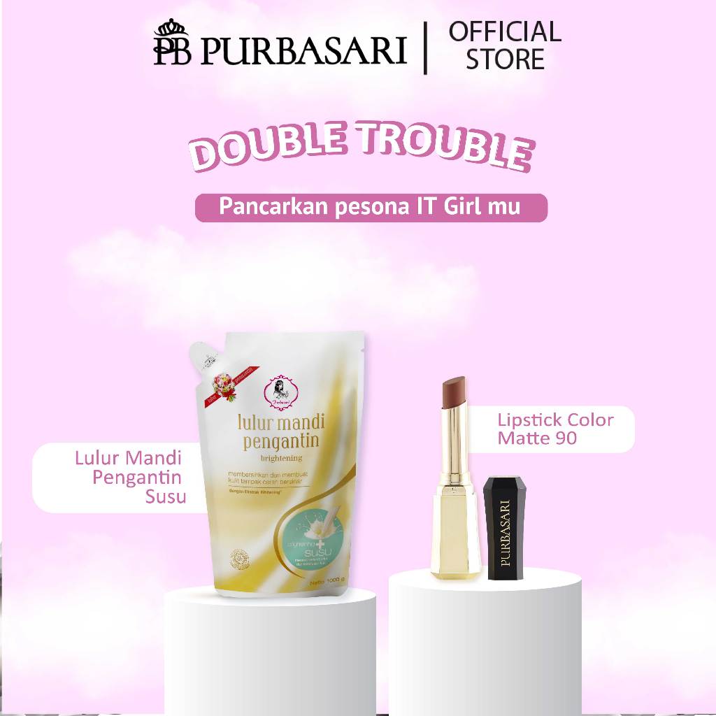 [ISI 2PCS] Purbasari Lulur Pengantin 1kg + Purbasari Lipstick Color Matte | Lipstick Matte Tahan Lama