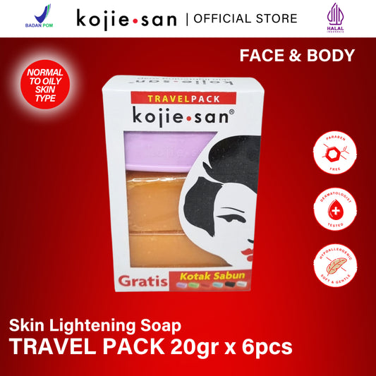 KOJIESAN Kojic Acid Soap 6x20g Travel Pack (ED APRIL 2026)