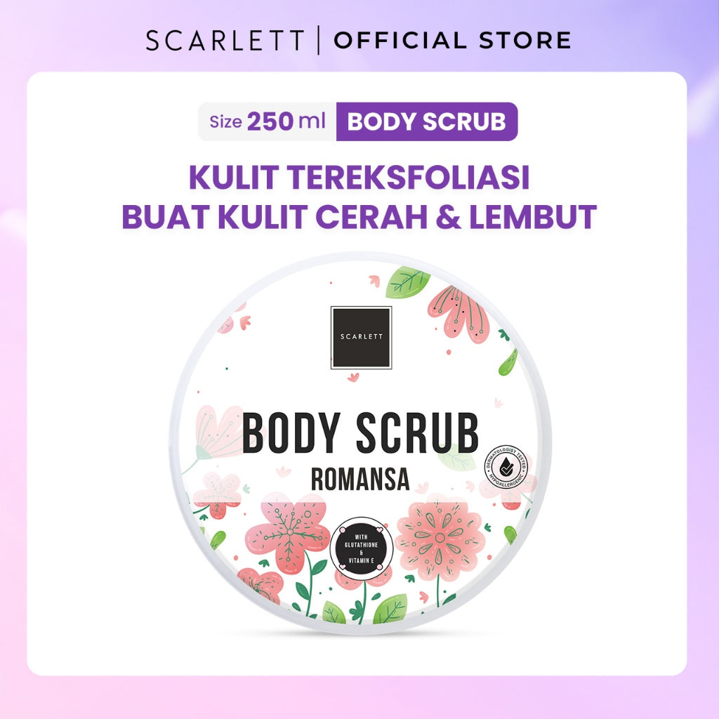 SCARLETT Body Care All Series - Body Scrub, Shower Scrub, Shower Gel, Body Serum, Body Lotion, Body Cream, Tube | Perawatan Tubuh Mencerahkan Melembutkan Eksfoliasi Kulit Melembabkan Kulit, Kulit Sehat Cerah Bersinar Wangi Seharian
