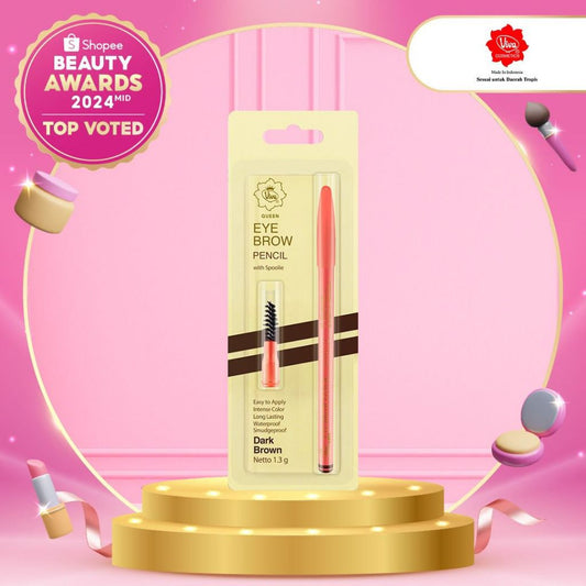 Viva Queen Eye Brow Pencil (WATERPROOF, SMUDGEPROOF & TRANSFERPROOF)  - tersedia 3 varian warna