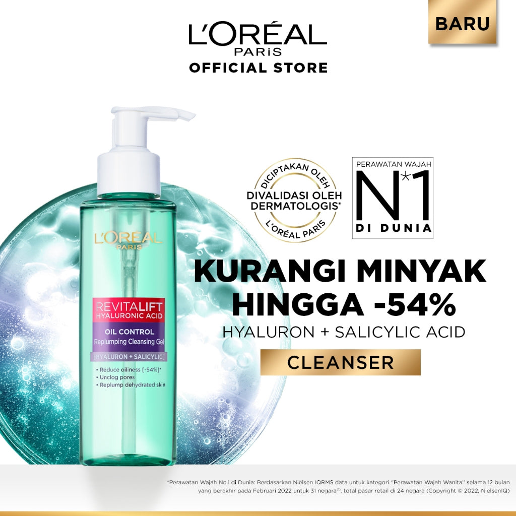 Revitalift Hyaluronic Acid Oil Control Replumping Cleansing Gel
