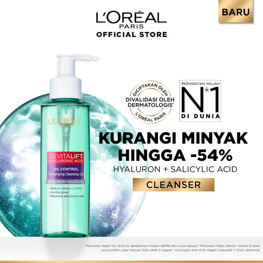 Revitalift Hyaluronic Acid Oil Control Replumping Cleansing Gel