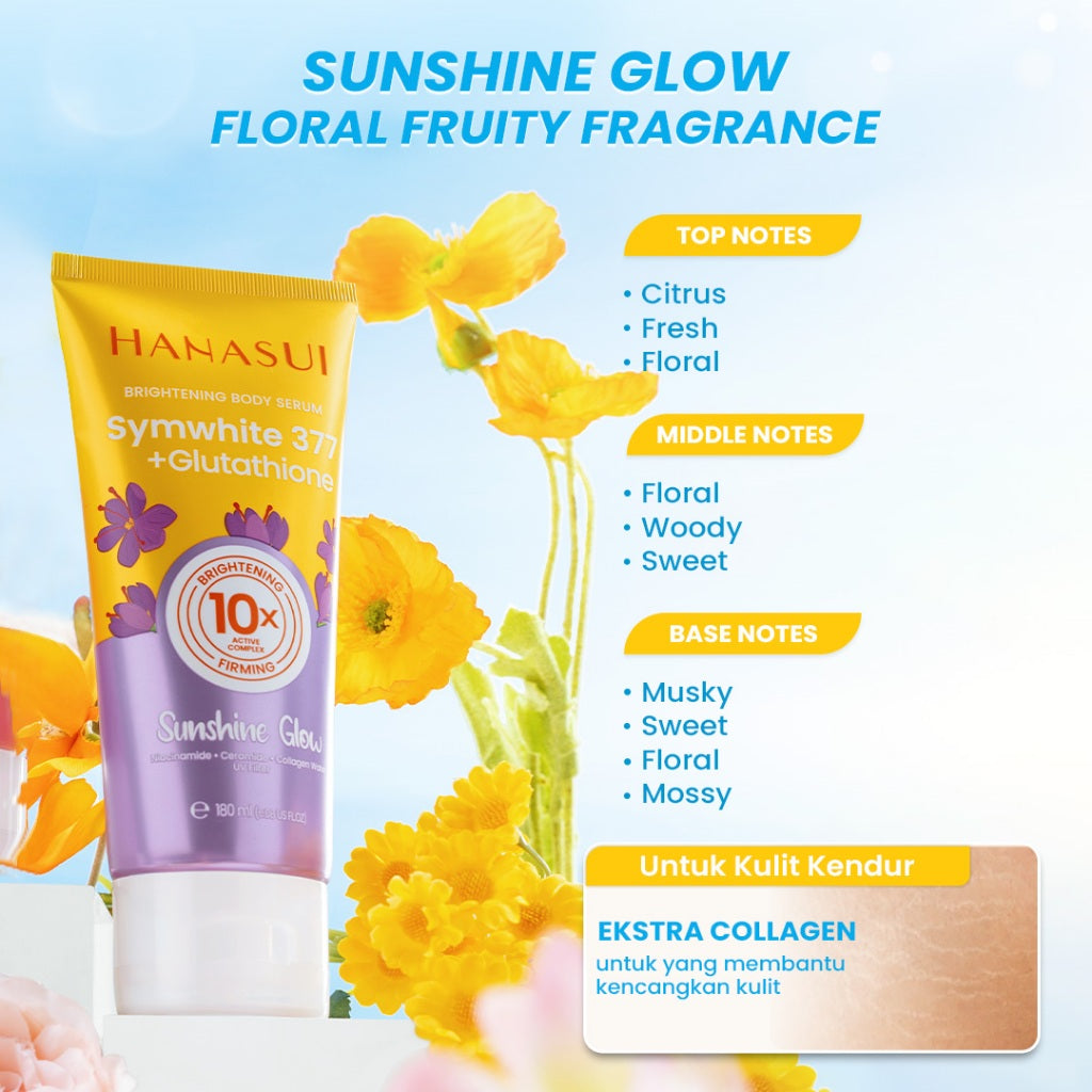 Hanasui Brightening Body Serum - Body Serum With Symwhite377 + Glutathione Mencerahkan & Menghidrasi Kulit