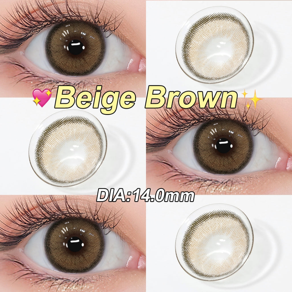Magister Softlens Normal abu-abu coklat hitam seri Sepasang Lensa kontak diameter14.0-14.5MM kadar air 38% soflens