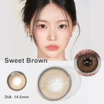 Magister Softlens Normal abu-abu coklat hitam seri Sepasang Lensa kontak diameter14.0-14.5MM kadar air 38% soflens