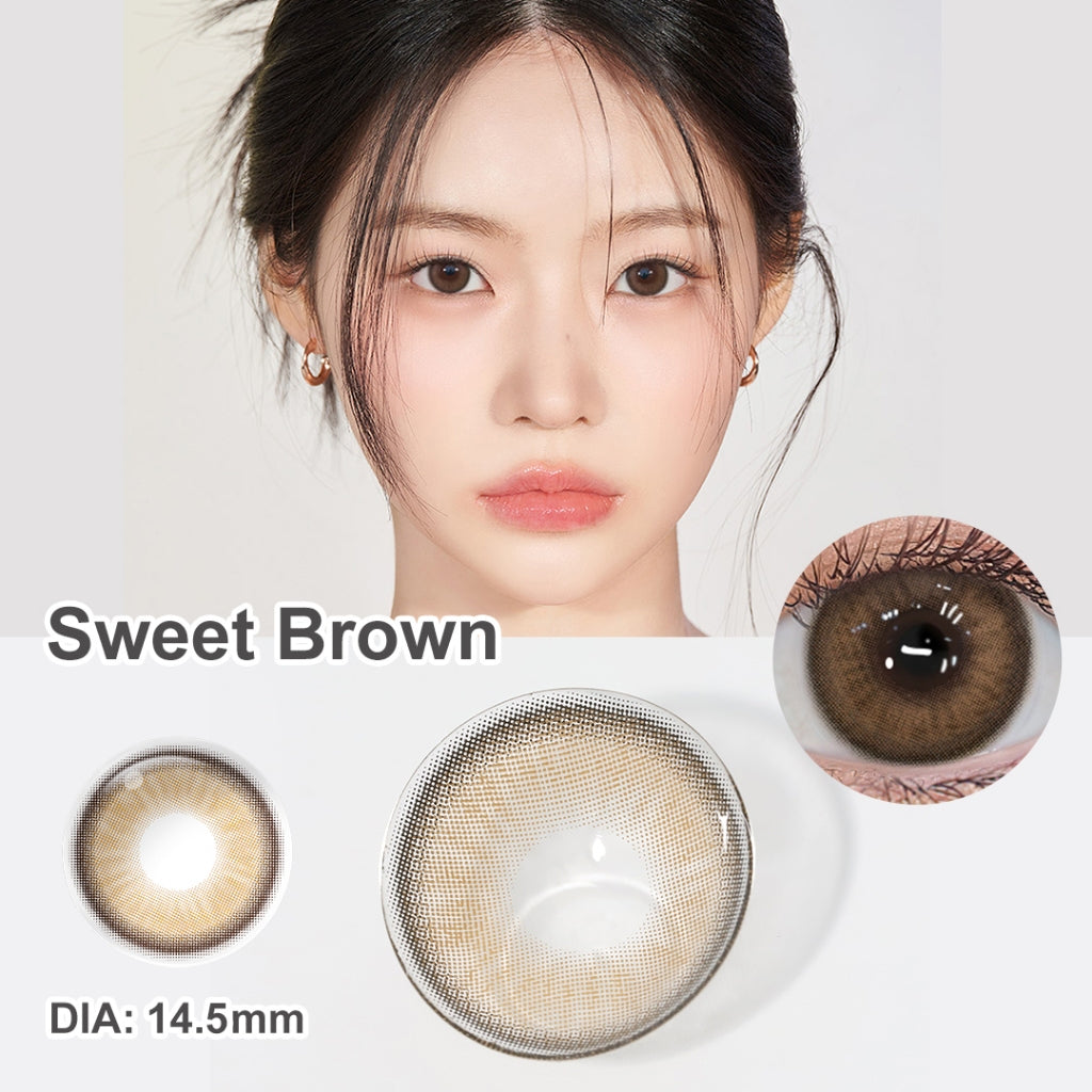 Magister Softlens Normal abu-abu coklat hitam seri Sepasang Lensa kontak diameter14.0-14.5MM kadar air 38% soflens