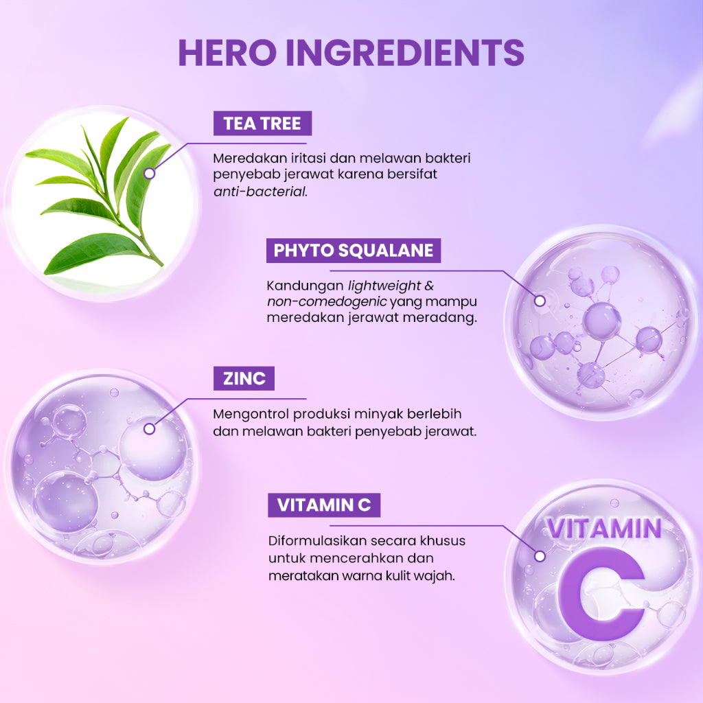 Scarlett Whitening Acne Essence Toner - Toner Ringan Wajah Penghilang & Perawatan Jerawat Ampuh Atasi Hingga Bekasnya with Double Action Salicylic Acid tanpa Bikin Kulit Iritasi