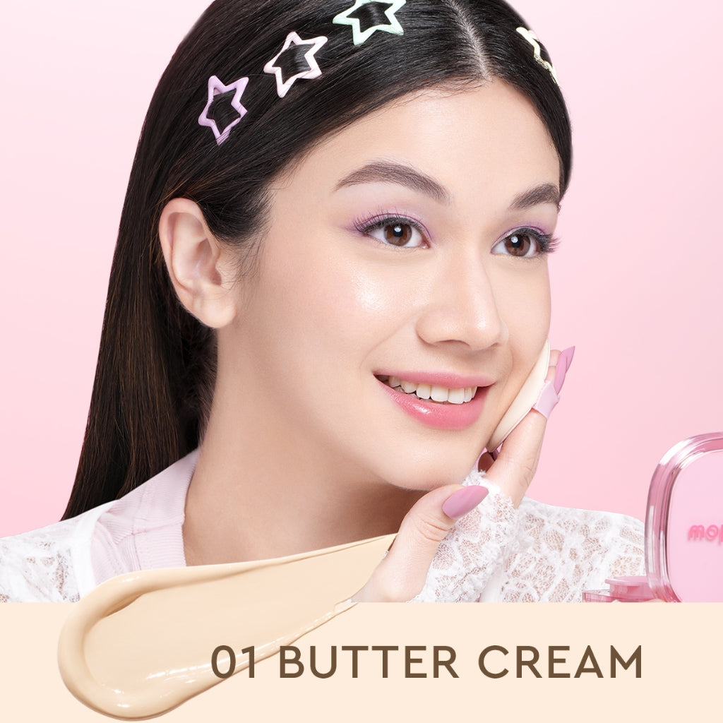 Glad2Glow Perfect Cover Cushion Foundation Waterproof Make Up Setting Concealer BB Cream Tahan Lama Hingga 12 Jam Hasil Akhir Glowing Dan Menyatu Dengan Warna Kulit Tekstur Ringan Di Wajah Full Coverage Velvet To Matte g2glow official store