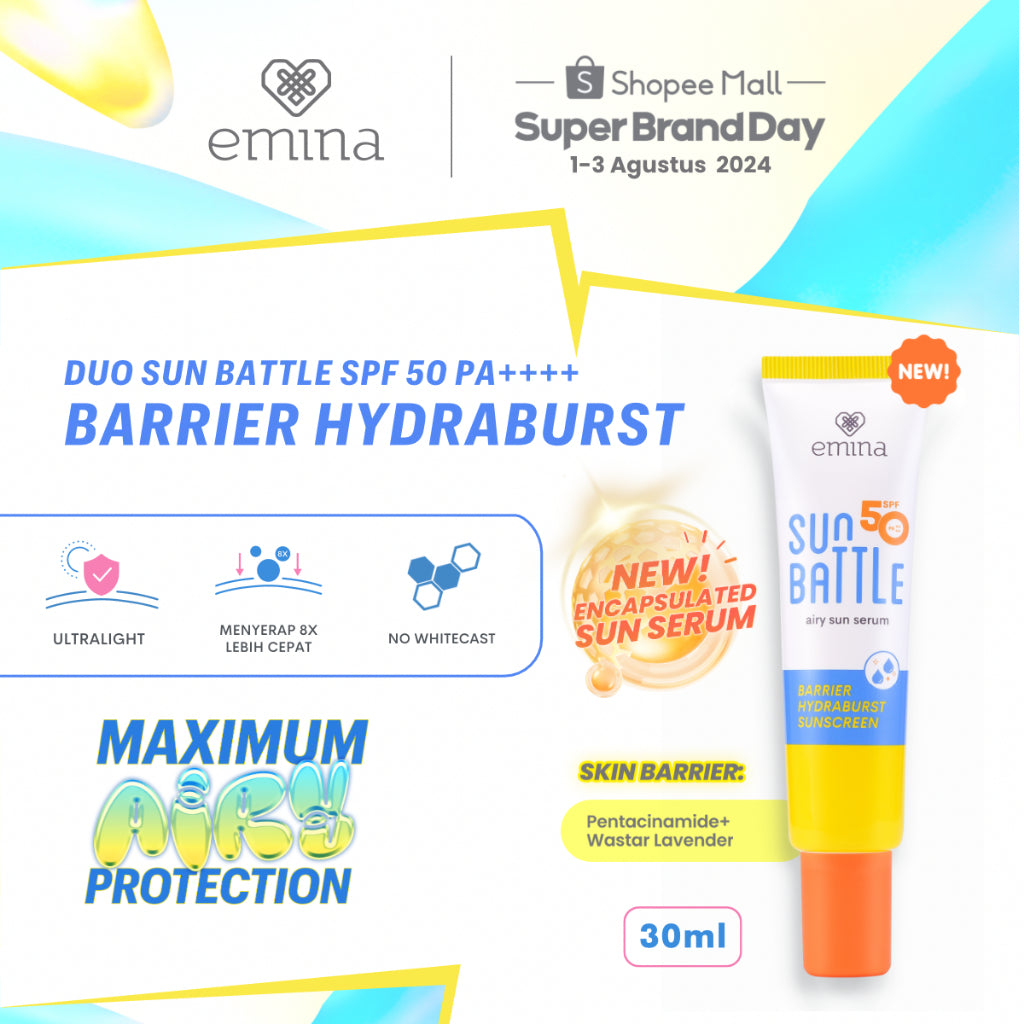 Emina Sun Battle Spf 50 Pa++++ Barrier Hydraburst Sunscreen 30ml