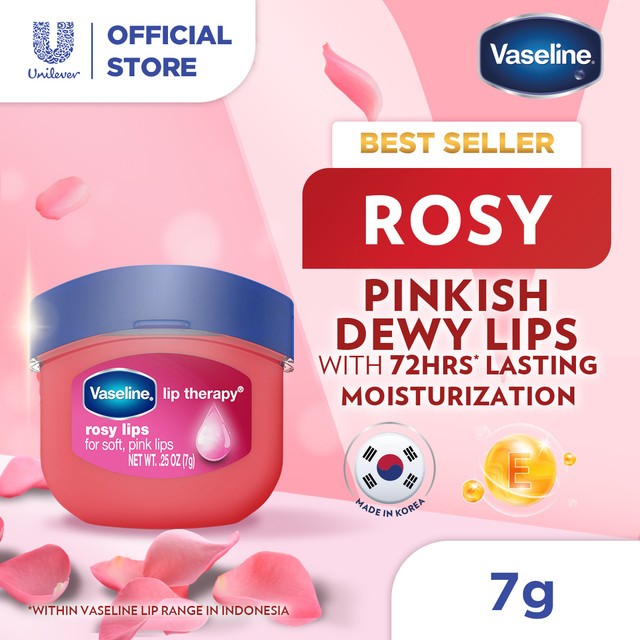 Vaseline Lip Therapy Rosy Lips 7gr - Pelembab Bibir - Lip Balm