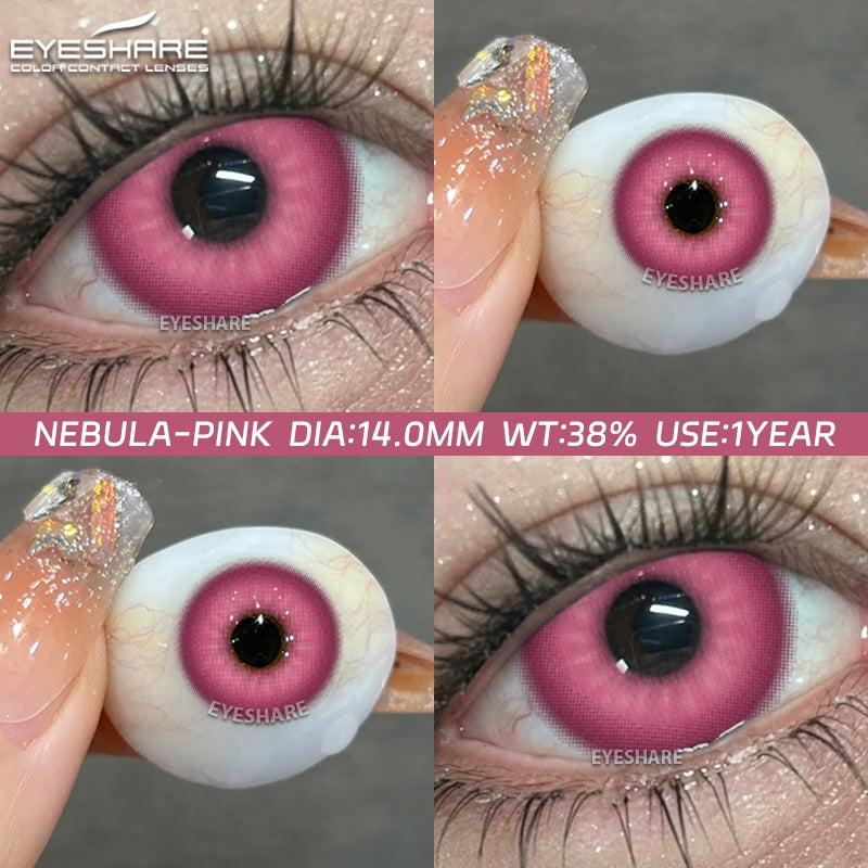 Eyeshare Putih Black Softlens 1Pasang 14.5mm Lensa Kontak Cosplay Softlen