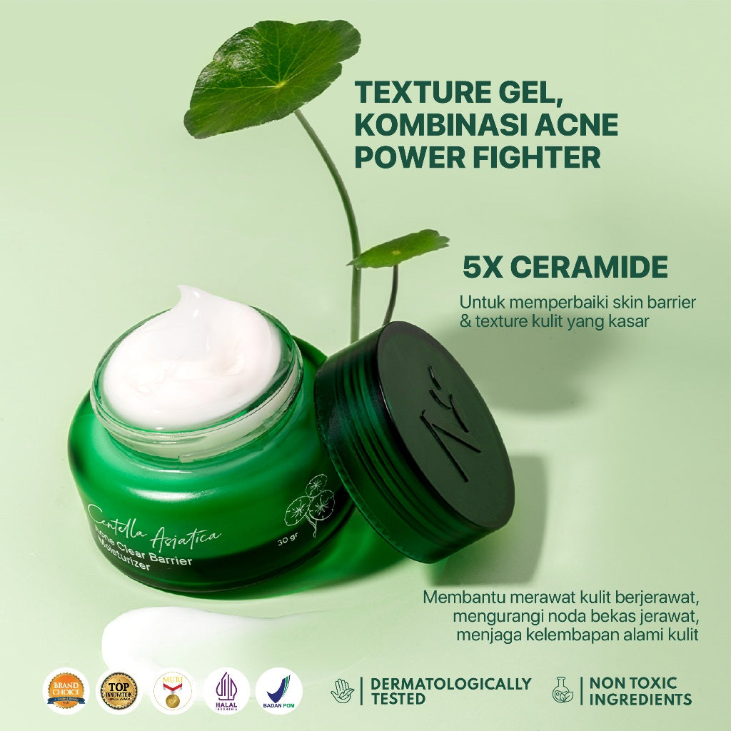 BUNDLING NPURE Acne Face Toner Centella Asiatica 150ml + Acne Clear Barrier Moisturizer Wajah Berjerawat