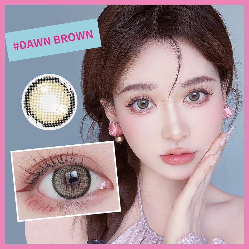 [beli 1 gratis 2] Mysticeyes Softlens Brown Series minus 0.00s/d-6.00 1 Pasang Softlens +Air Pencuci Softlens 60ml+lenscase