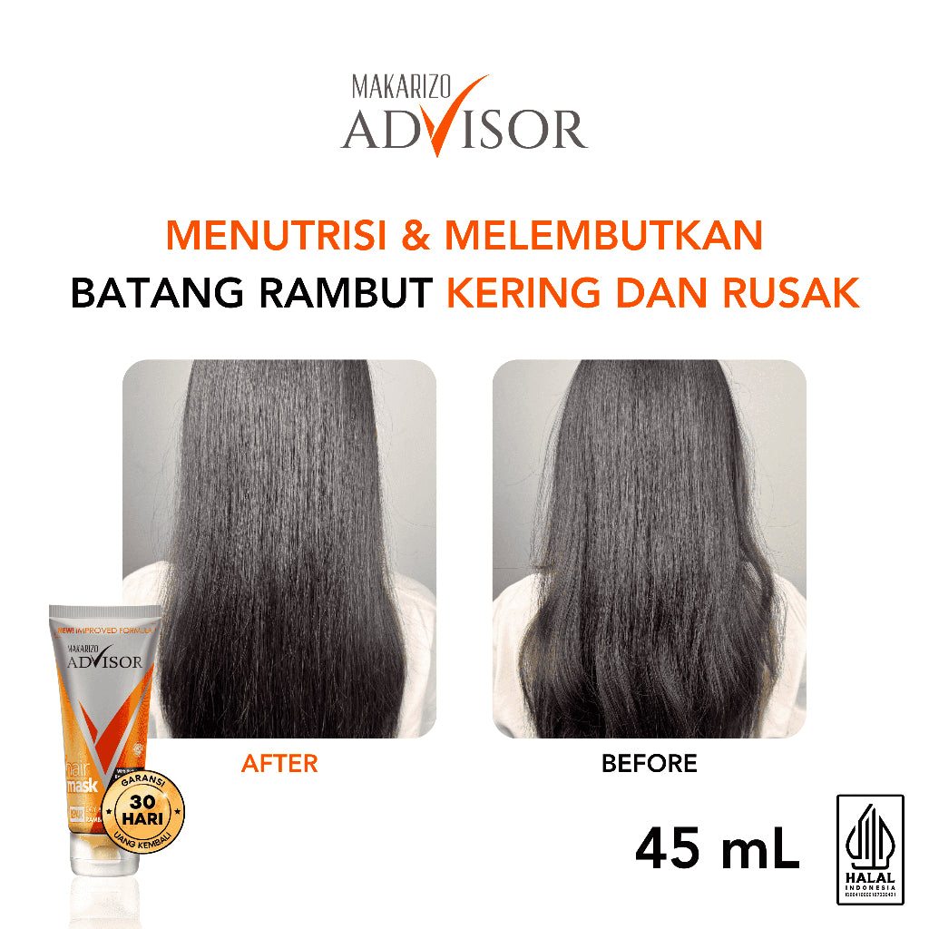 Makarizo Advisor Hair Repair Mask 45 mL & 100 mL - Masker Rambut / Hair Mask / Rambut Lembut