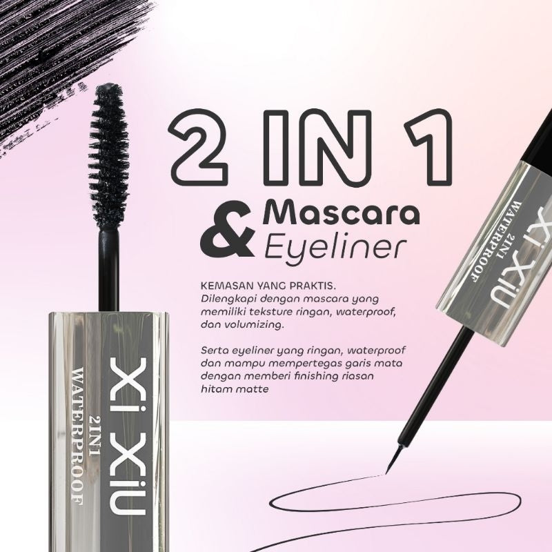 Maskara & Eyeliner Xi XiU 2 in 1 Waterproof