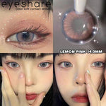 Eyeshare Ocean Darkgray Softlens 1Pasang 14.2mm Big Eyes Softlen Lensa Kontak Warna soflens