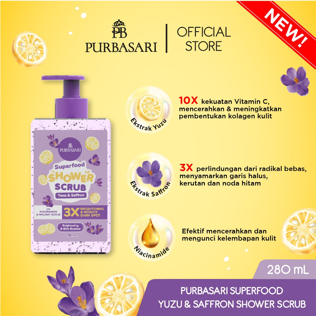 Purbasari Superfood Shower Scrub Series / Sabun Mandi