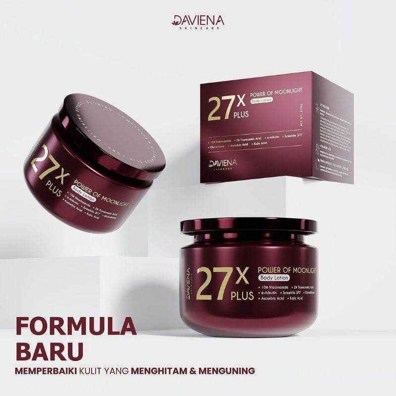 Daviena hb 27x plus power moonlight | Daviena hb dosting | Daviena skincare body lotion dosting | hb dosting daviena skincare