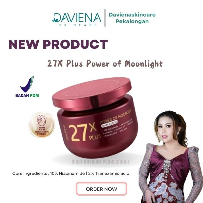 Daviena hb 27x plus power moonlight | Daviena hb dosting | Daviena skincare body lotion dosting | hb dosting daviena skincare