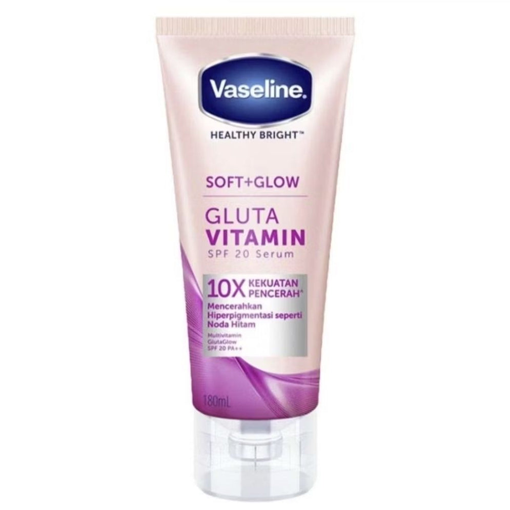 Vaseline Healthy Bright Soft + Glow Serum Pelembap Tubuh SPF 20 180 ml
