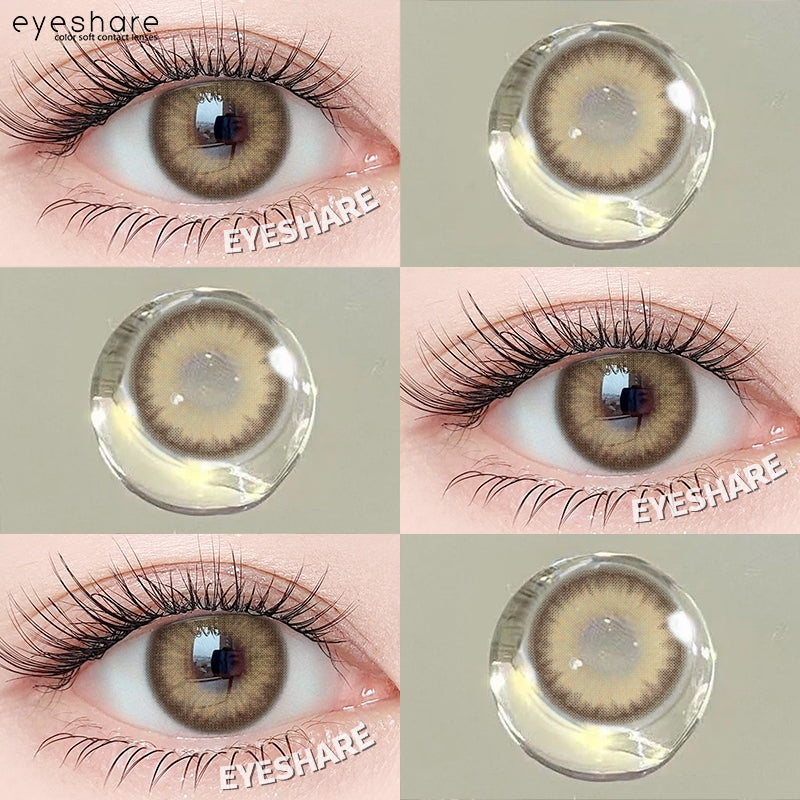 Eyeshare Softlens Minus Aurora Brown 14.2mm 1Pasang Brown Lensa Kontak Soflen