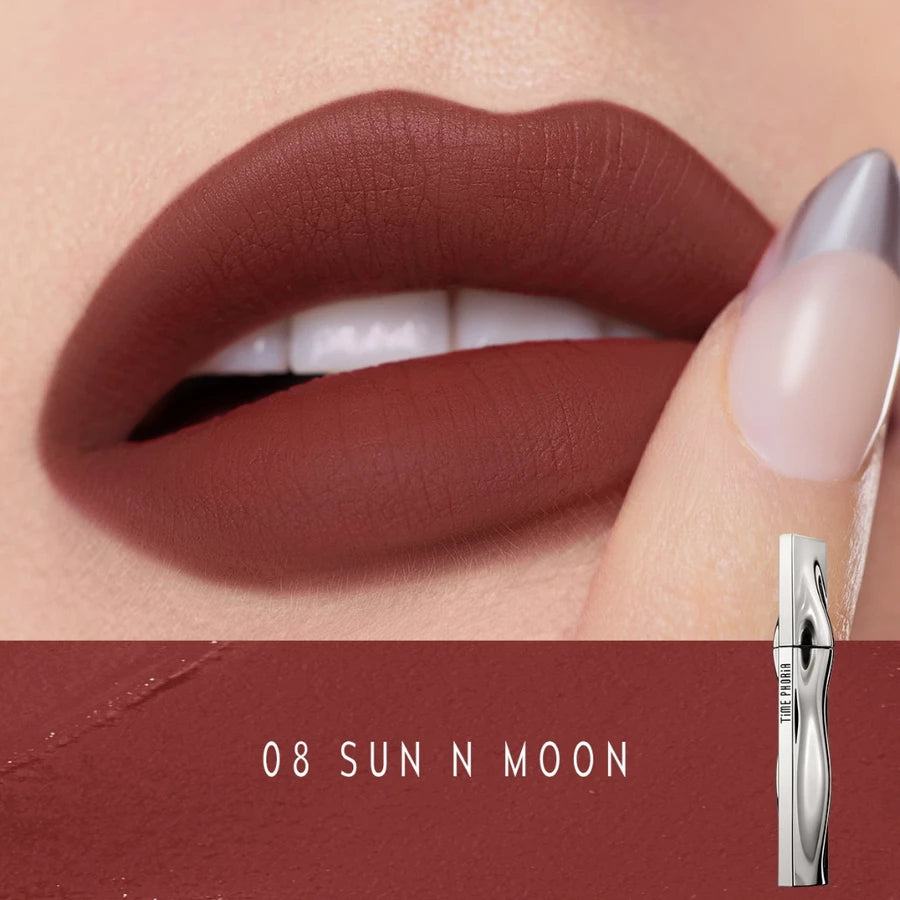 Lipstick TIME PHORIA Eternal Lip Matte 4ML ORIGINAL Liptint Waterproof Tahan Lama Lip Stain Lipgloss Lipstik LipTint Lip Cream Transferproof Kissproof