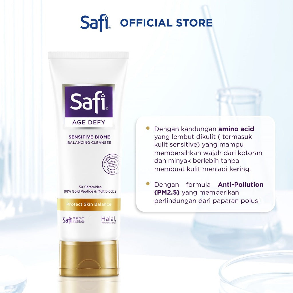 Safi Age Defy Sensitive Biome Balancing Cleanser + Soothing Serum
