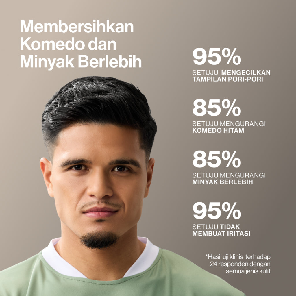 Twin Pack Kahf Face Wash Triple Action Oil and Comedo Defense 100 ml - 2 pcs Sabun Cuci Muka Pria Anti Komedo dan Kulit Berminyak - Suitable for Daily Use