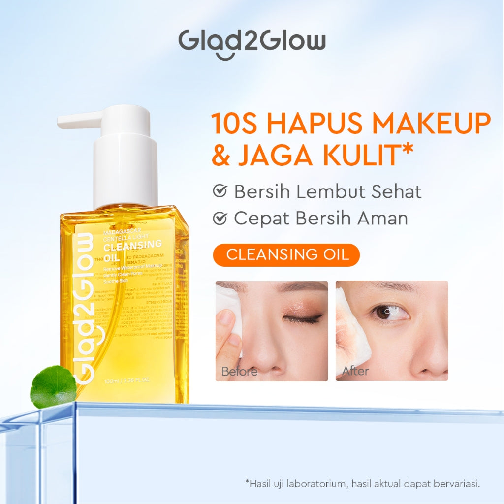 [READY STOCK]Glad2Glow Micellar Water 300ml cleansing oil cleansing balm micellar centella salycilic acid remover pembersih double cleansing pembersih make up make up remove cleanface facial  Menghilangkan jerawat Penghapus riasan g2glow official store