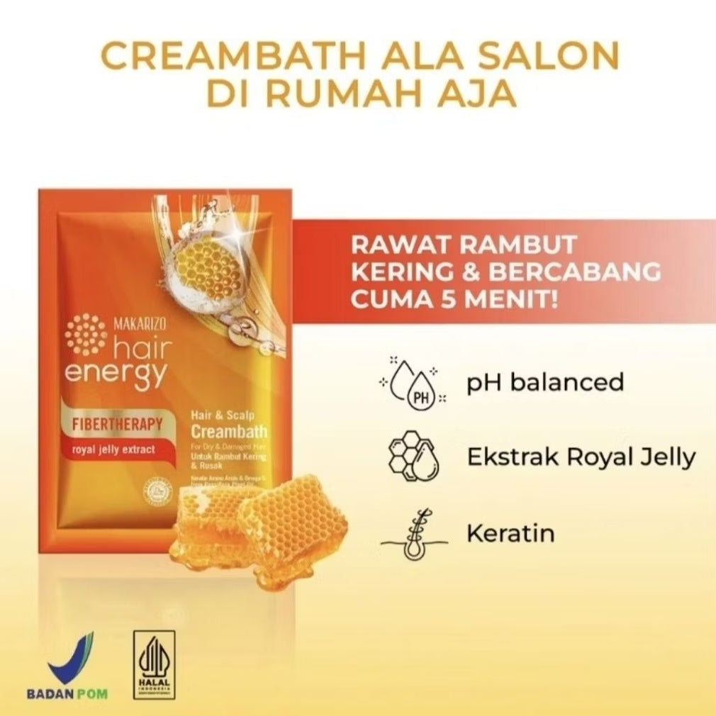 Makarizo Hair Energy Fibertherapy Masker Rambut 30 g