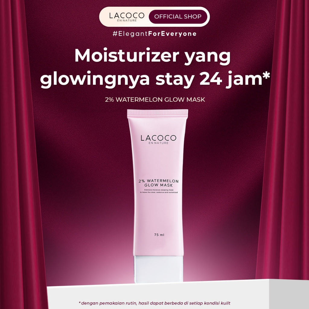 Lacoco Watermelon Glow Mask Sleeping Mask Moisturizer Cream Melembapkan Hydrating La Rose Vifa Dor Harley Skint Bynare