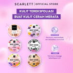 SCARLETT 4in1 Bodycare Daily Routine Body Scrub + Shower Scrub + Body Serum + Body Lotion Paket Sehari-hari Mencerahkan Kulit | Intense Mencerahkan Kulit Wangi Tahan Lama