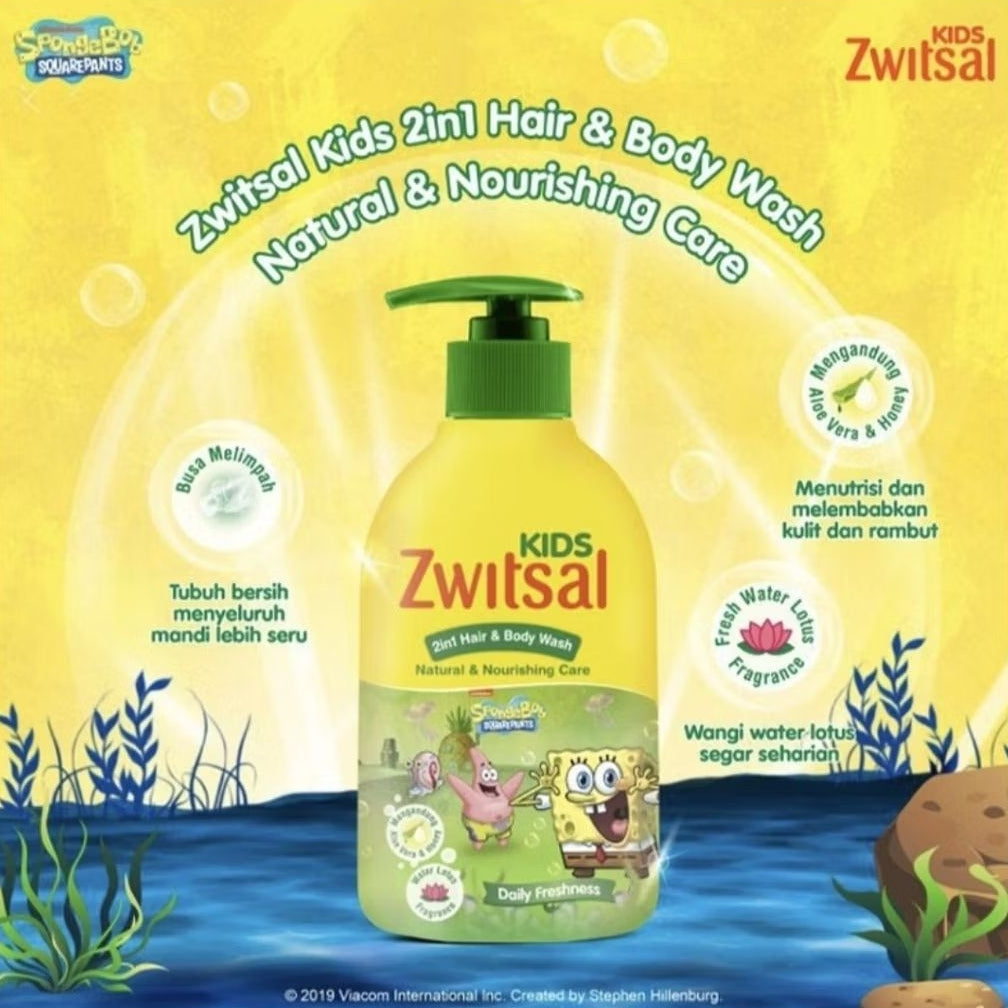 Zwitsal Kids Sabun Mandi & Sampo Anak Pump 280 ml