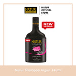 [NEW FORMULA] Natur Shampoo Argan Oil 140 ml - Shampoo Perawatan Rambut Diwarnai, Rusak, Kering, dan Bercabang