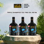 Triple Natur Hair Shampoo Anti Dandruff 140 ml - Paket Sampo Anti Ketombe 3pcs