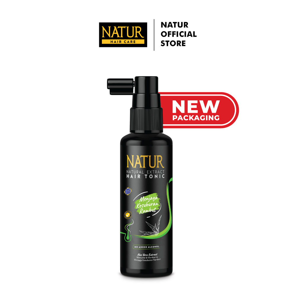 Triple Natur Hair Tonic Aloe Vera 90 ml - Paket Tonik Menebalkan Rambut 3pcs
