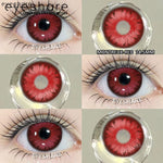 Eyeshare Softlens Cosplay Red 14.5mm 1Pasang Big Eyes Halloween Colored Contact Lenses