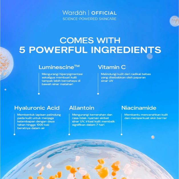Wardah UV Shield Bright-C Hydrating Sunscreen Serum SPF 35 PA+++ 40ml