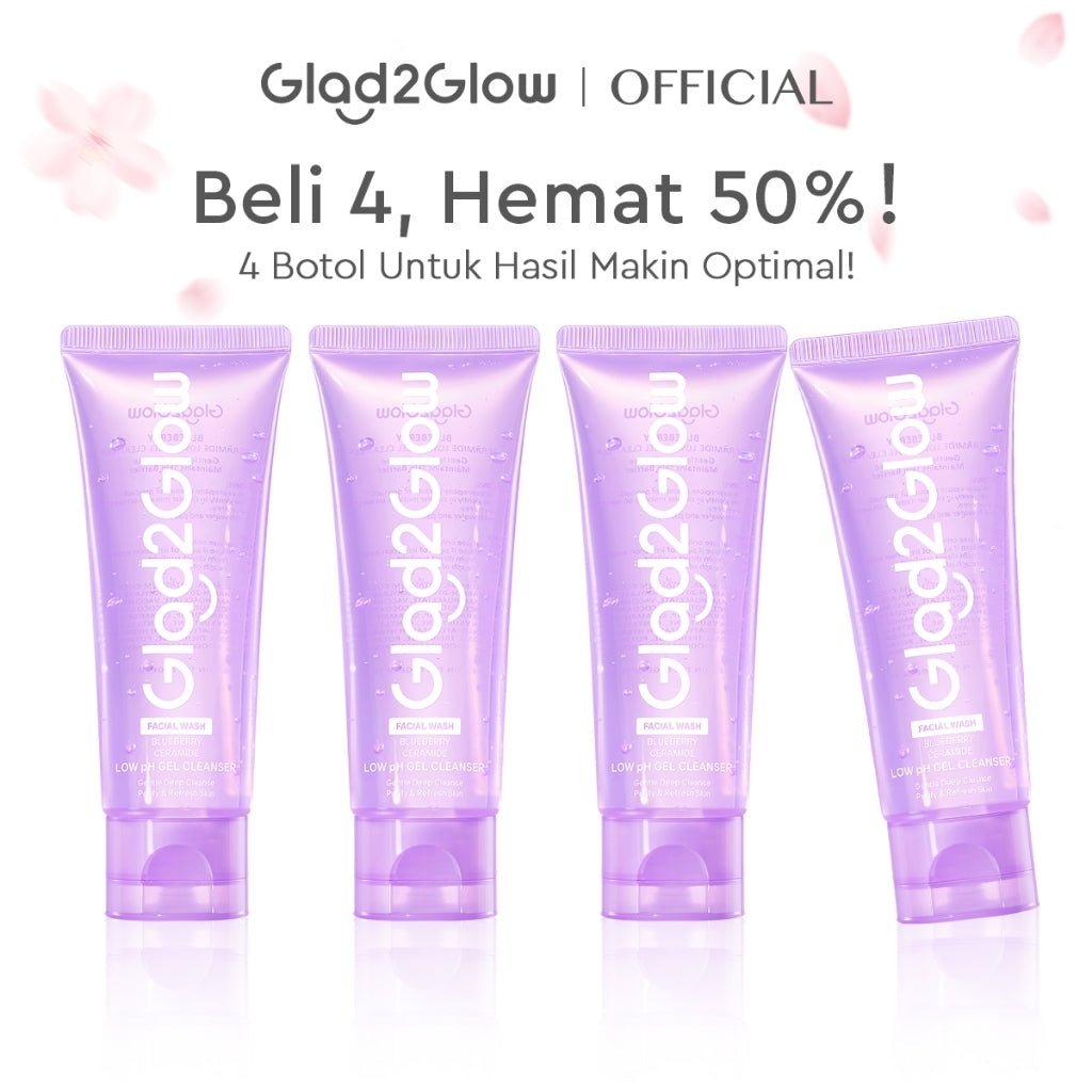 [Hemat 5PCS]Glad2Glow Facial Cleanser Series-Low PH Gel Centella Mencerahkan Pencerah Wajah Anti Jerawat Penuaan Hilangkan Flek & Tenangkan face wash Pembersih Wajah Membersihkan kotoran dan minyak Menjaga pelindung kulit Mengobati g2glow official store
