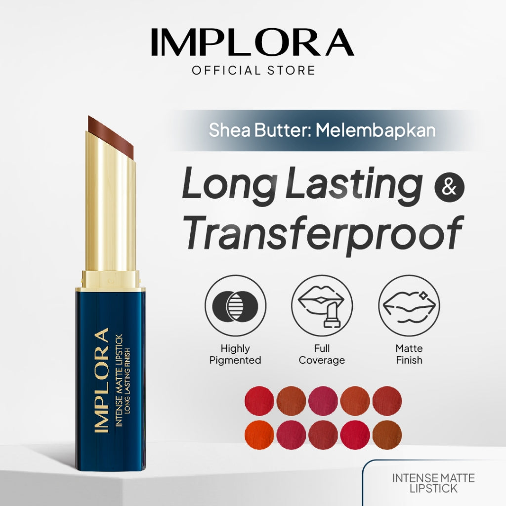 Implora Lipstick Intense Matte | Lipstik Transferproof Long-Lasting