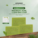 ACNAWAY Mugwort Acne Clear Bar Soap - Sabun Organik Natural Acne Soap untuk Jerawat Badan Tanpa Paraben & Alkohol with Sulfur Calamine Herbal