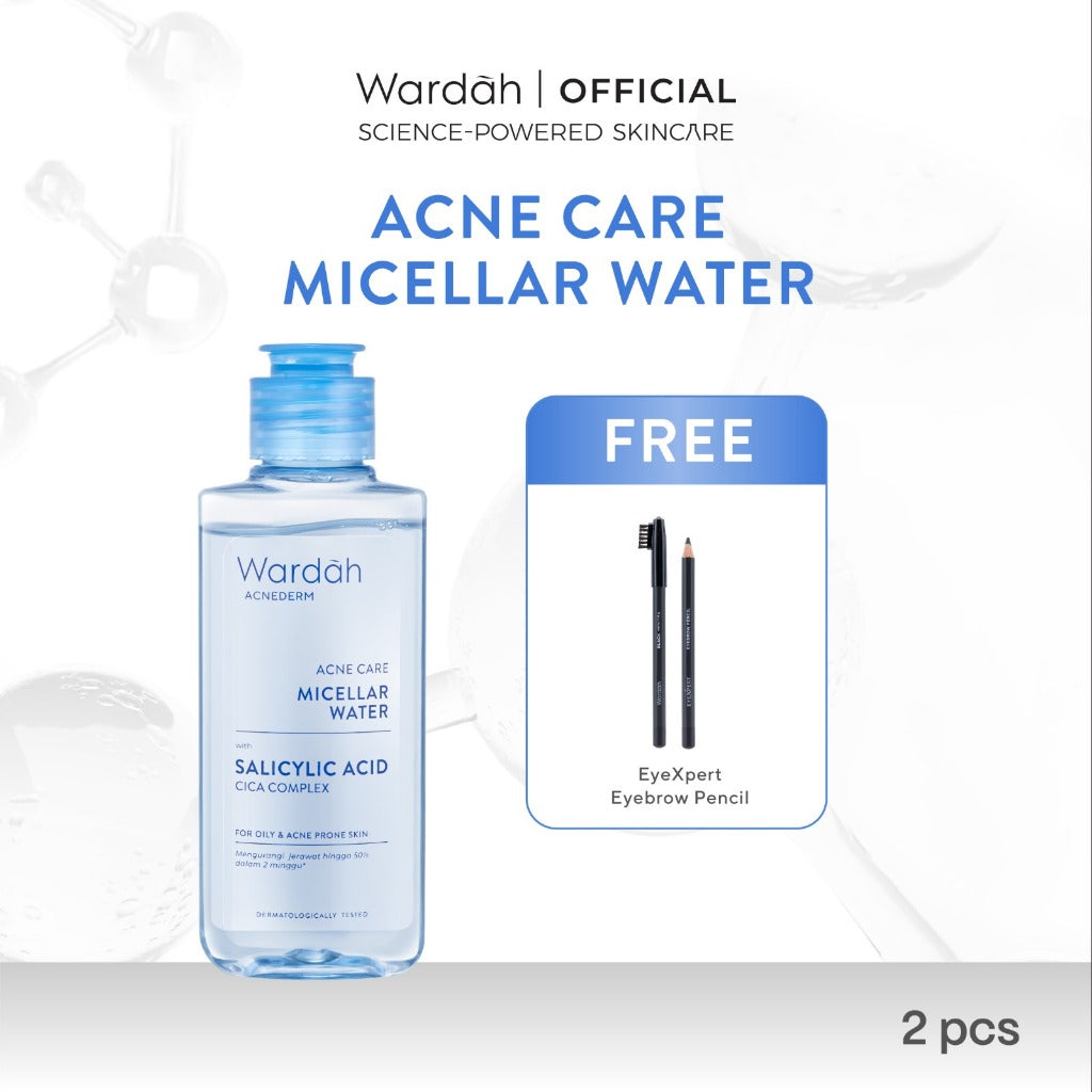 WARDAH Micellar Water All Series Perfect Bright Calm and Soothe Nature Daily Acnederm Lightening Oil Infused Pembersih Wajah Make Up Remover Waterproof Tanpa Bilas Skincare