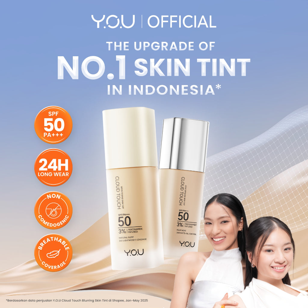 [NEW & UPGRADE] YOU Cloud Touch 3% Niacinamide Brightening Skin Tint For ALL Skin Sensitive Skin Perfect Coverage Liquid Foundation Serum Tint 24h Matte Oil Control SPF 50 No Oxidation