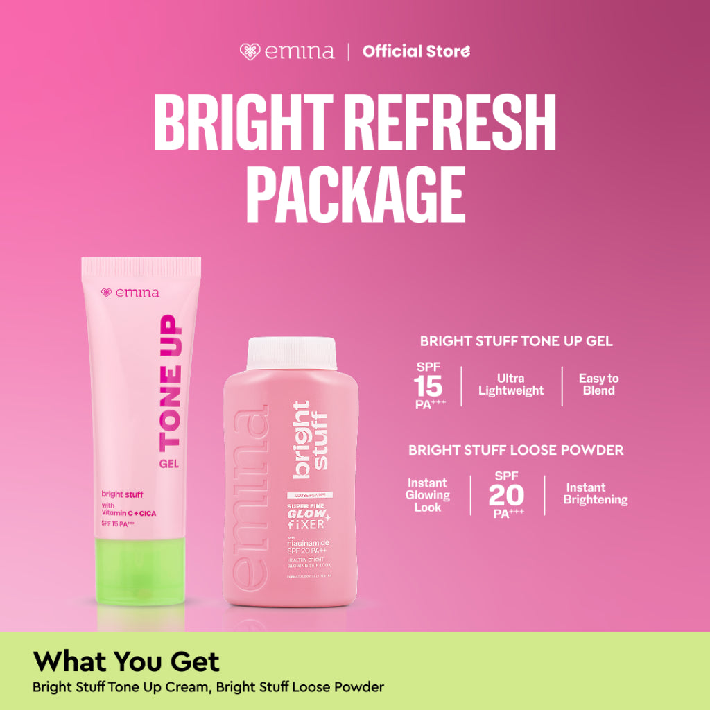 EMINA BACK TO SCHOOL KIT - (Lip Serum, Tone up Gel dan Sunscreen) SPF 35 - Mencerahkan, Melembapkan, Melindungi dari Sinar UV, Glowing, No Whitecast, No Acnegenic, Cocok untuk semua jenis kulit