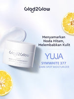 Glad2Glow Yuja Symwhite 377 Dark Spot Moisturizer menghilangkan bekas jerawat brightening night cream day cream Hilangkan Flek & Tenangkan Kulit Skincare Pelembab Esensi Wajah Perawatan Kulit Pelembab Wajah Pembersih day cream tone up g2g official store