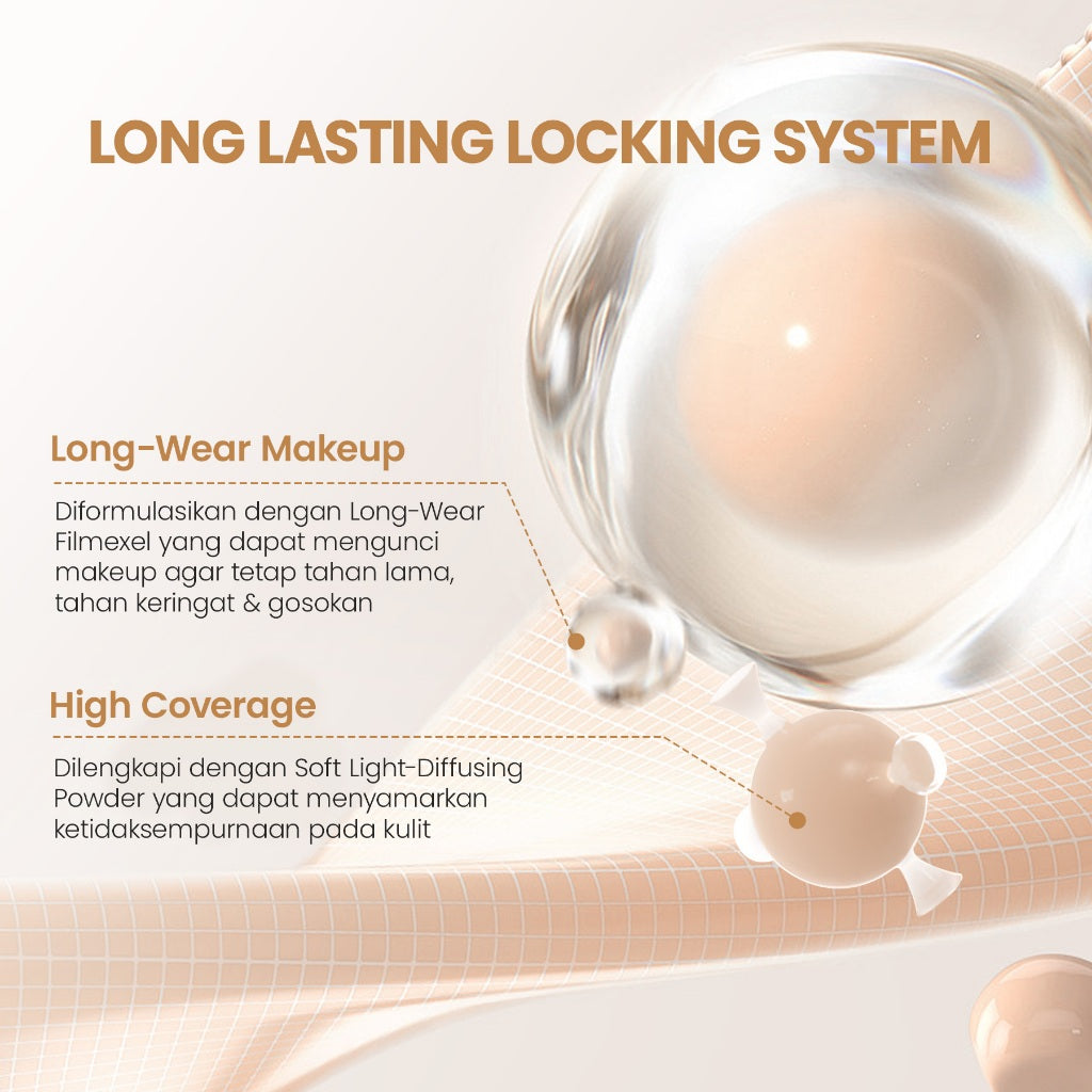 YOU NoutriWear+ Complete Cover Concealer Bedak Padat Perfect Coverage Bedak Pengontrol Minyak